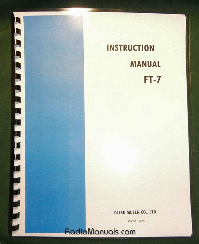 Yaesu FT-7 Instruction Manual